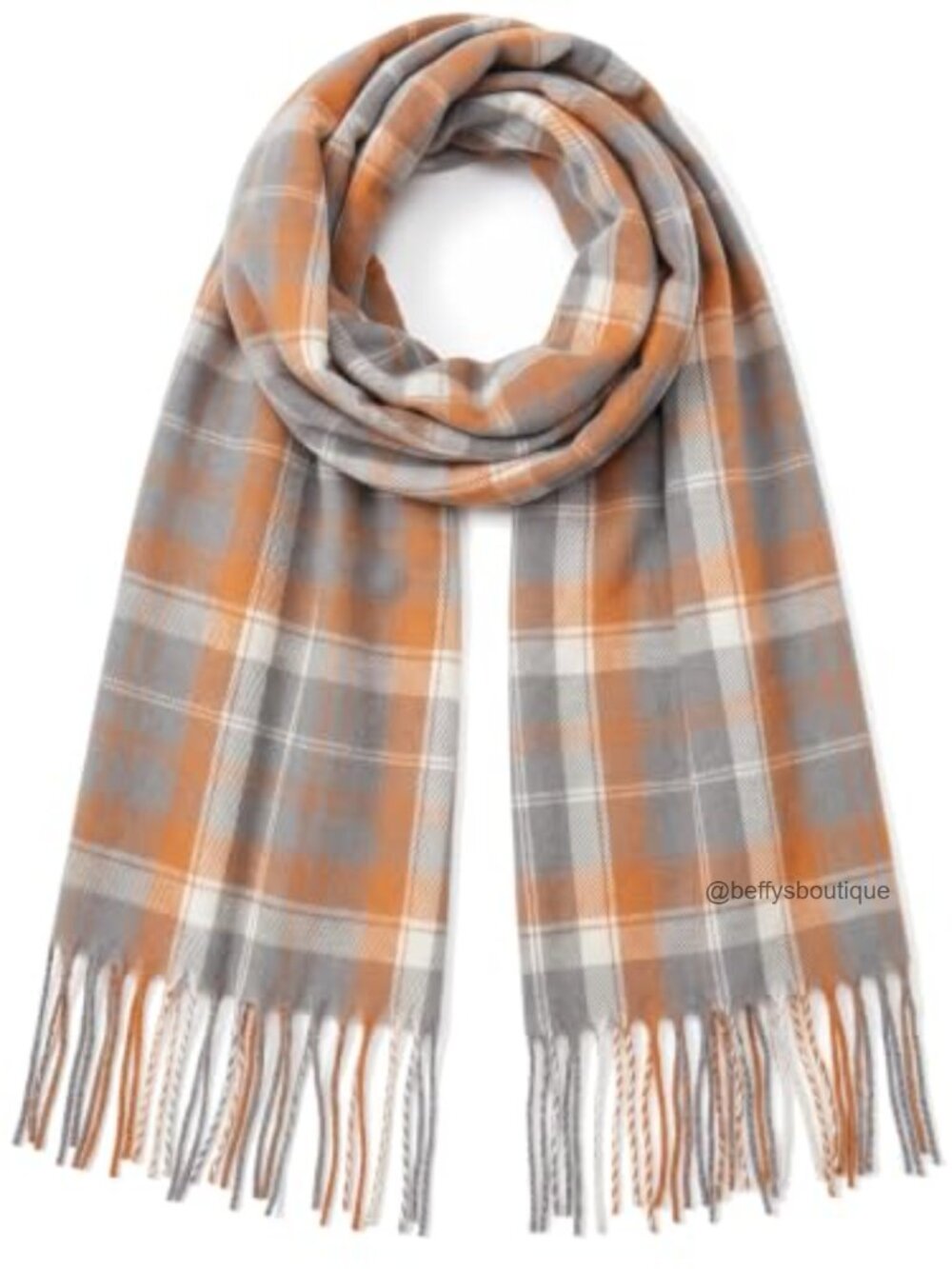 Plaid Scarf Men Women Large Tartan Shawl Wrap Winter 79 Inch Polyester